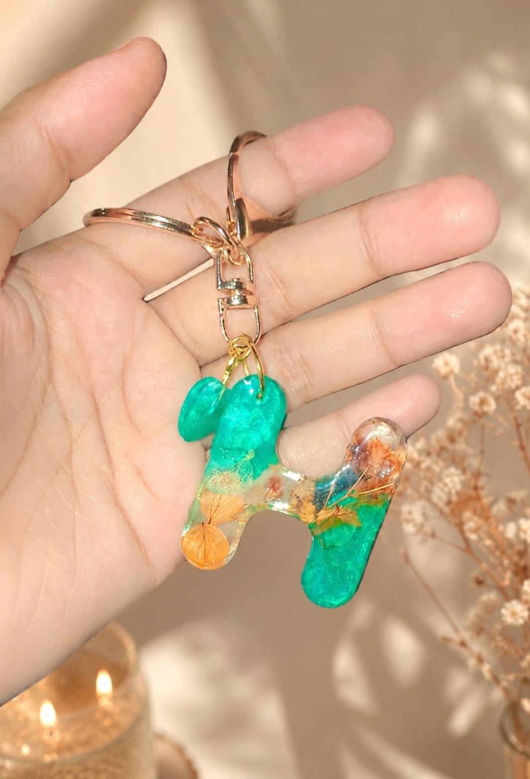 Personalized Resin Keychain – Handmade Custom Name Keychain